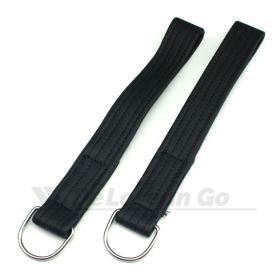 BLACK Door Pull Strap with ring (PAIR) early style door straps