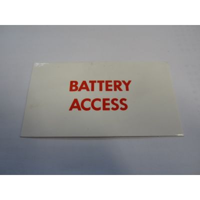 Label - Battery Access