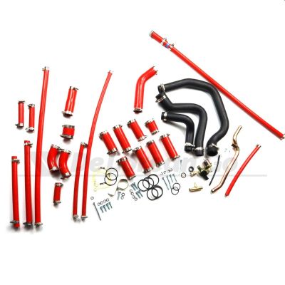 Red Silicone Coolant Hose Set - Choose your hoses and clamps