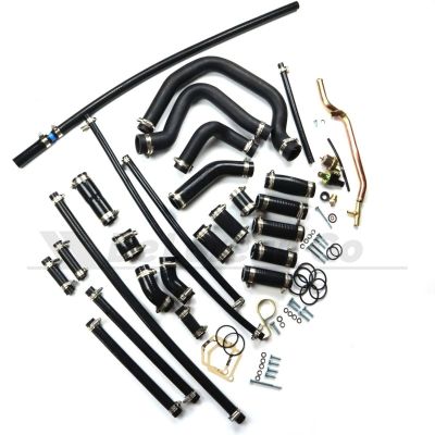 Black Silicone Coolant Hose Set - Choose your hoses and clamps