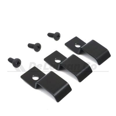 Black Stainless License Plate Clip Kit