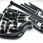Black Silicone or Rubber Coolant Hose Set - Choose your hoses and clamps