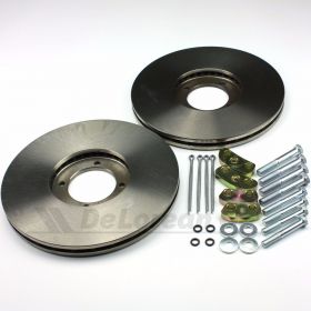 Vented Front Brake Discs PAIR - Power Brakes Kit 2