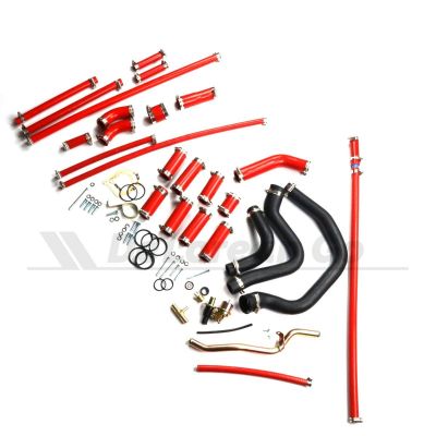 Red Silicone Coolant Hose Set - Choose your hoses and clamps