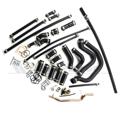 Black Silicone Coolant Hose Set - Choose your hoses and clamps