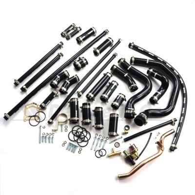 LAST SETS - Black D Europe DMC Silicone Coolant Hose Set - Choose your hoses and clamps