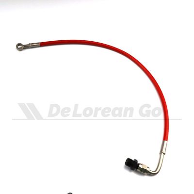 Solid Red Coated Stainless Braided Long (screw in) Frequency Valve Line