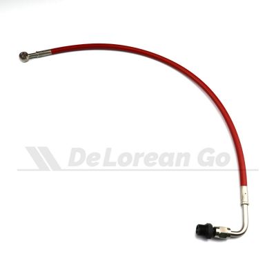 Transparent Red Coated Stainless Braided Long (screw in) Frequency Valve Line